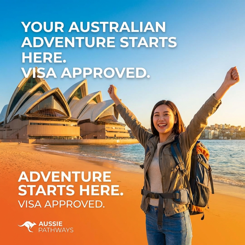 Happy traveler in Australia