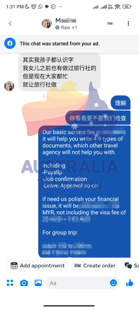 AUSVJ client testimonial screenshot — Australian Visa · 04 Jan 2024