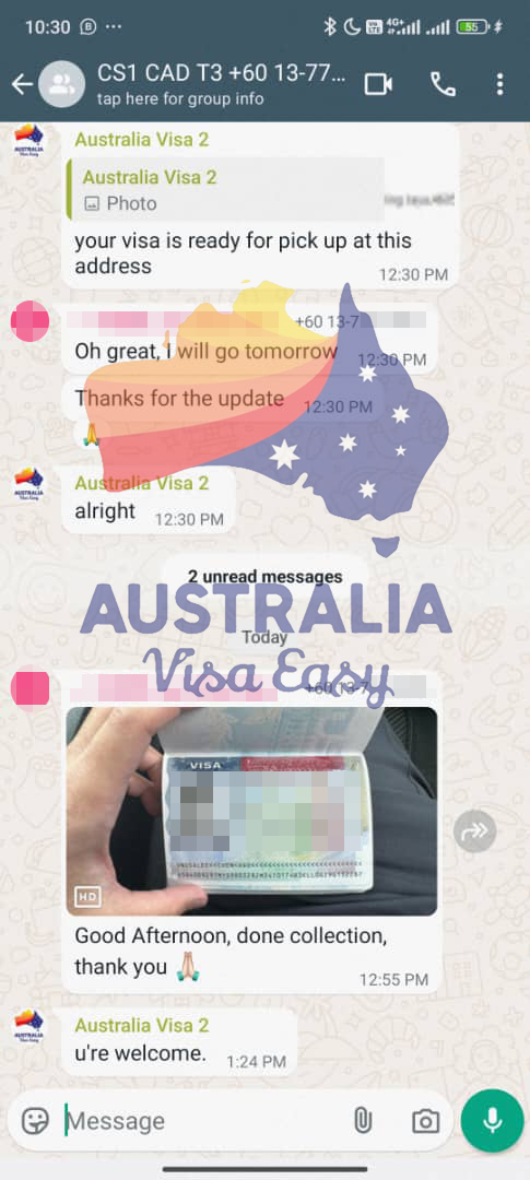AUSVJ client testimonial screenshot — Canada Visa · 09 Oct 2024