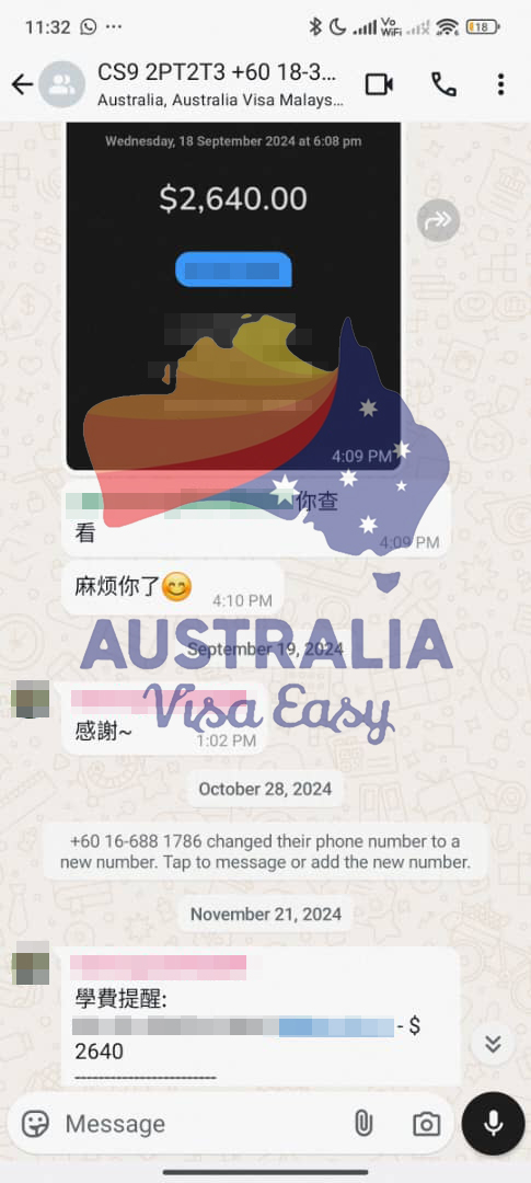AUSVJ client testimonial screenshot — Australian Visa · 19 Feb 2025