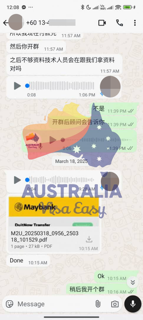 AUSVJ client testimonial screenshot — Australian Visa · 04 Apr 2025