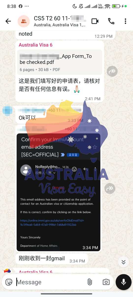 AUSVJ client testimonial screenshot — Australian Visa · 31 Oct 2025