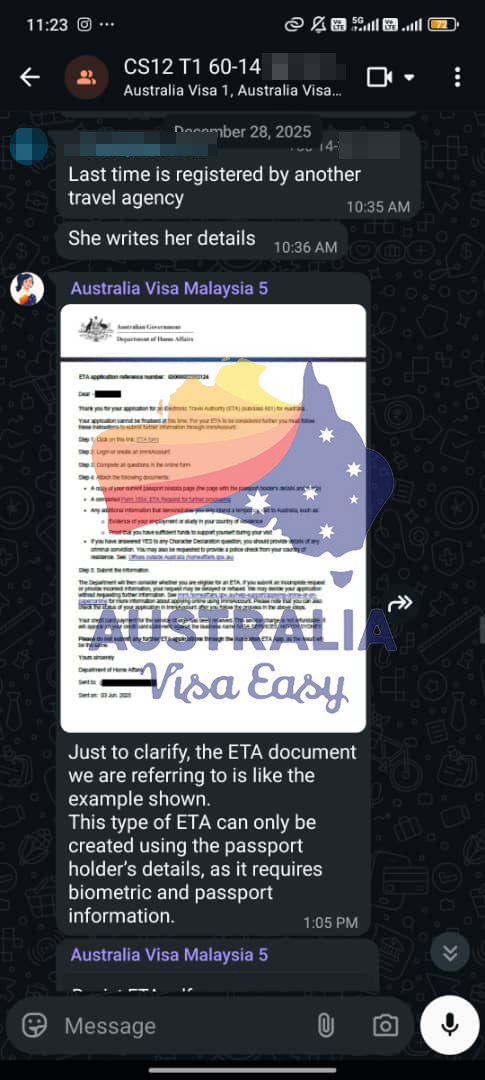 AUSVJ client testimonial screenshot — Australian Visa · 19 Jan 2026