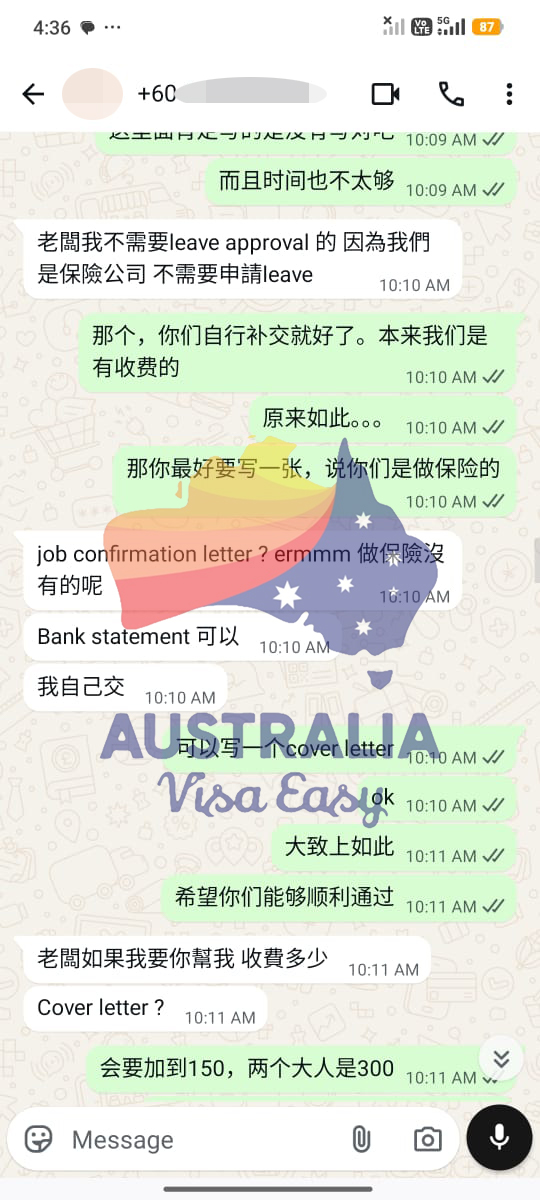 AUSVJ client testimonial screenshot — Australian Visa · 22 Jul 2026